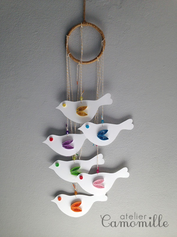 Atelier mobile oiseaux quiling