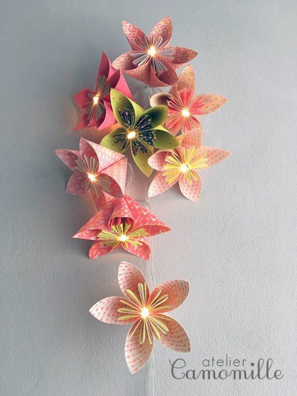 Guirlande lumineuse fleurs