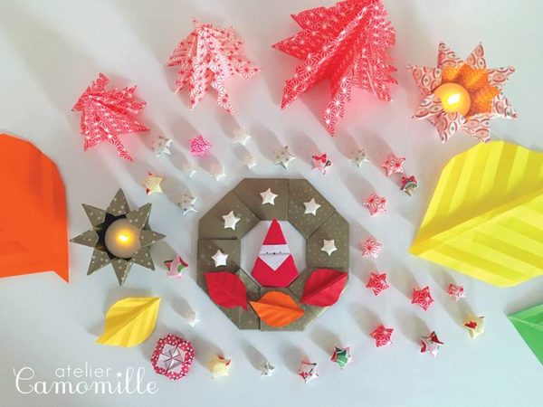 Atelier décorations de Noël origami