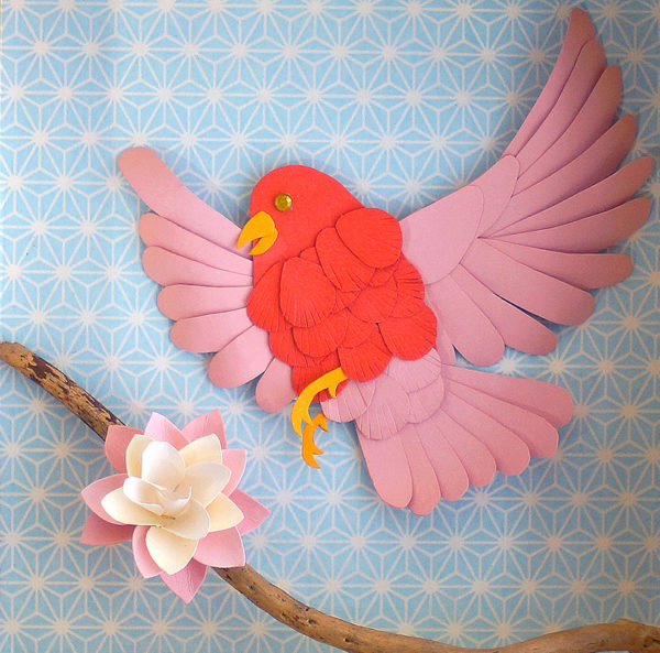 Cadre oiseau kirigami – Image 2