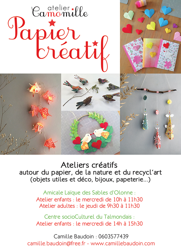 Inscriptions atelier Papier Créatif !