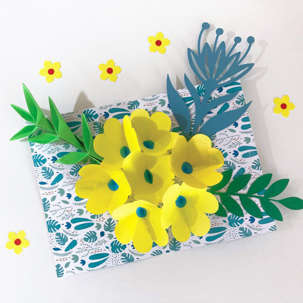Atelier carte pop-up fleurs origami