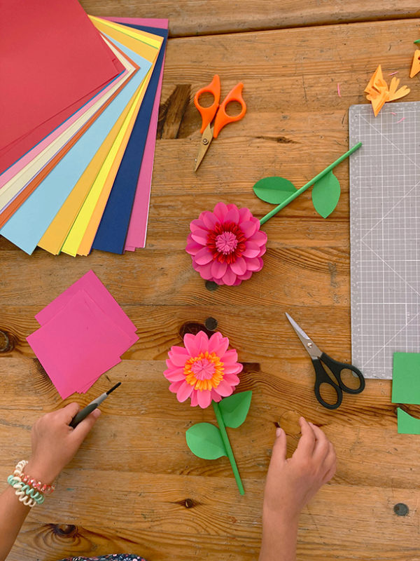 Atelier fleurs 3D kirigami