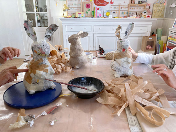 Atelier sculpture lapin papier-mâché – Image 14