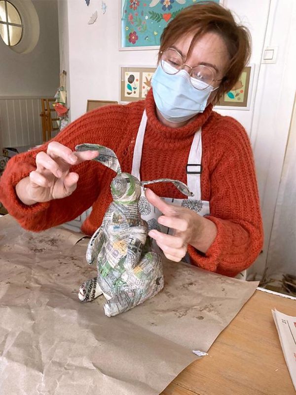 Atelier sculpture lapin papier-mâché – Image 21