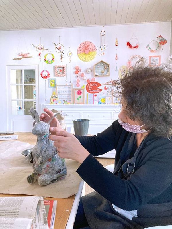 Atelier sculpture lapin papier-mâché – Image 22