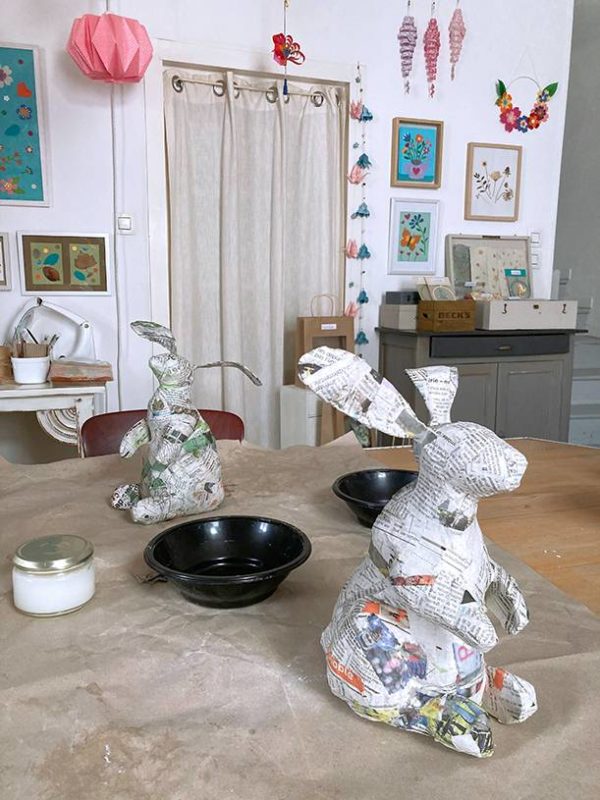 Atelier sculpture lapin papier-mâché – Image 23