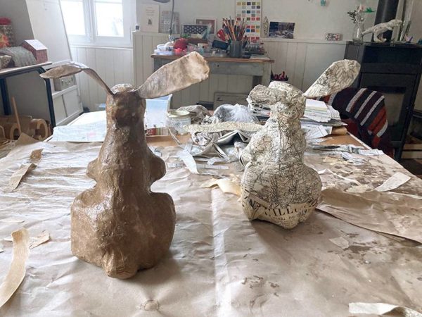 Atelier sculpture lapin papier-mâché – Image 27