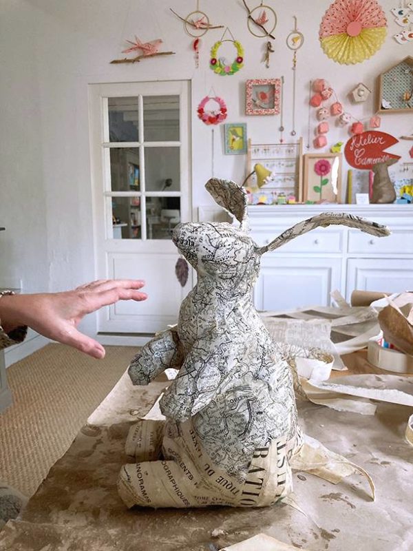 Atelier sculpture lapin papier-mâché – Image 25