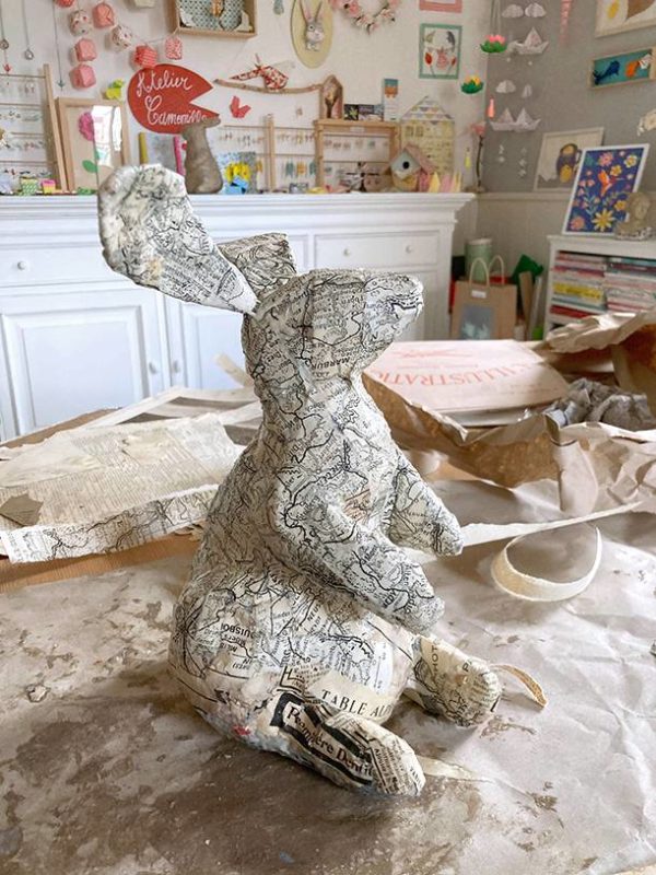 Atelier sculpture lapin papier-mâché – Image 24