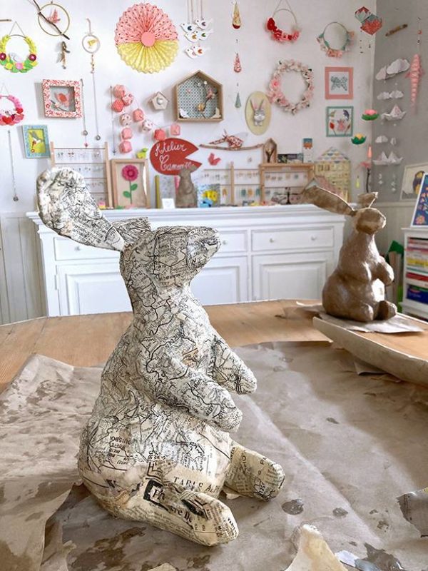 Atelier sculpture lapin papier-mâché – Image 28