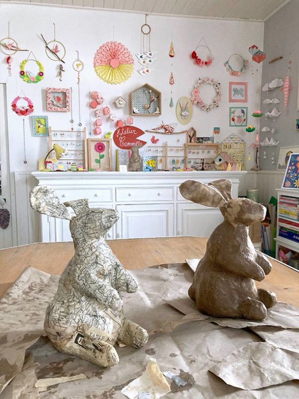Atelier sculpture lapin papier-mâché – Image 29