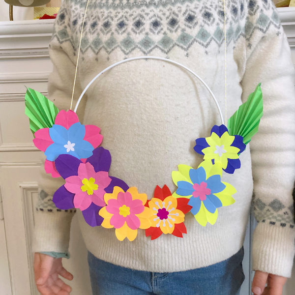 Atelier couronne florale en origami – Image 15