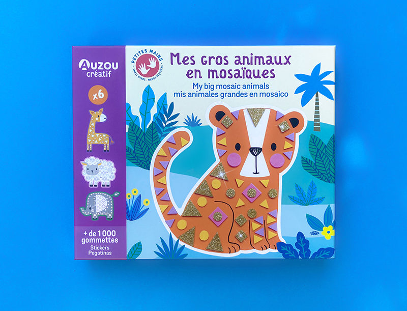 Coffret créatif animaux en mosaïques