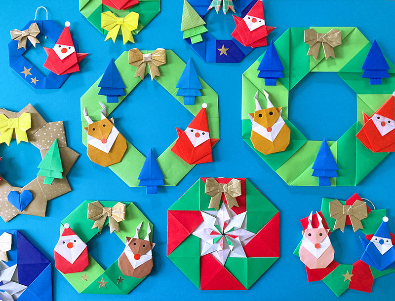 Couronnes de Noël en origami !