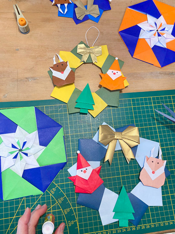 Atelier couronne de Noël origami – Image 11