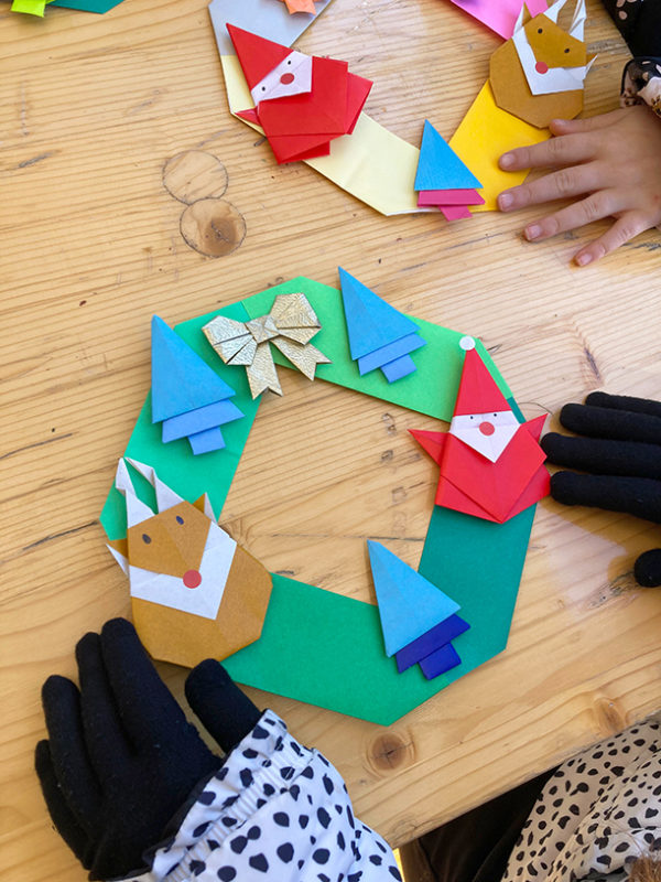 Atelier couronne de Noël origami – Image 12
