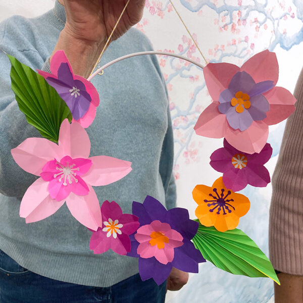 Atelier couronne florale en origami – Image 39