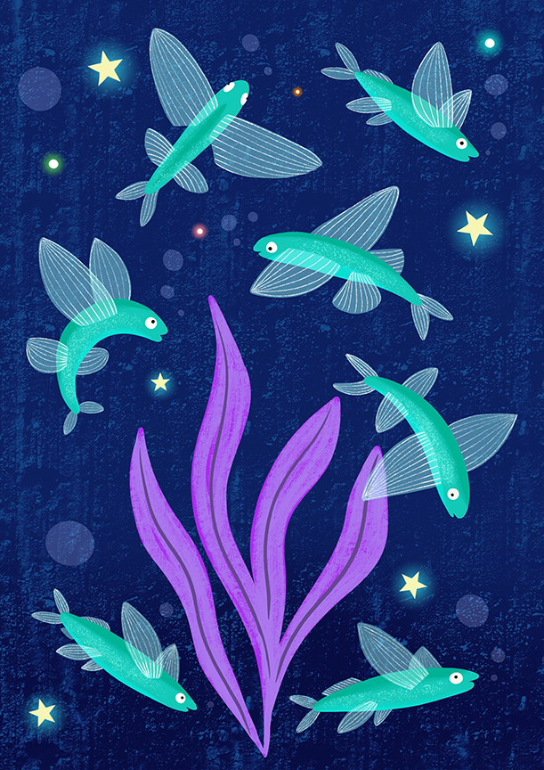Haïku poissons volants