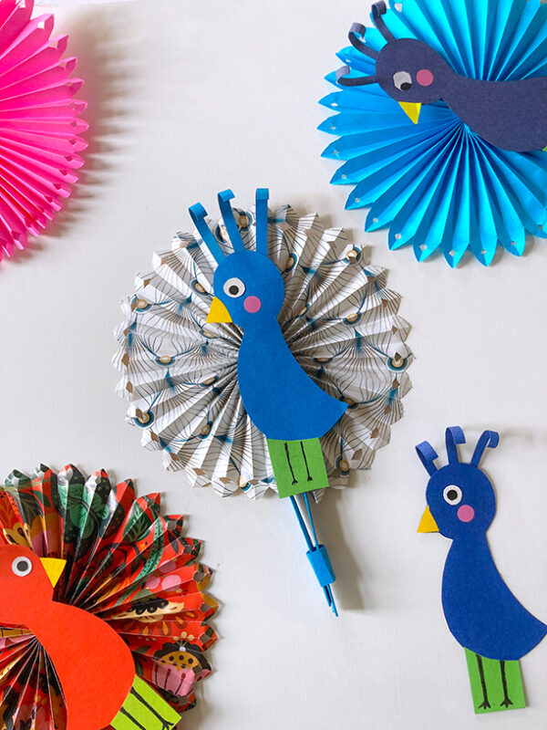 Atelier éventail paon origami & collage – Image 8