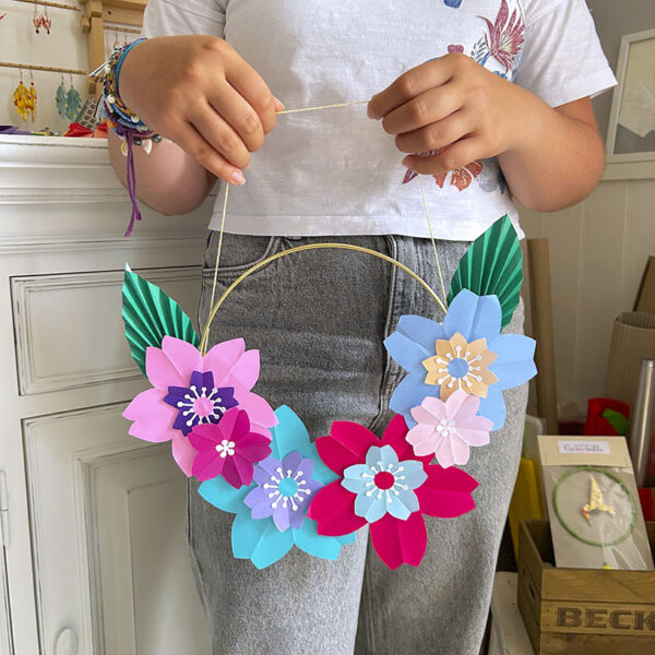 Atelier couronne florale en origami – Image 13