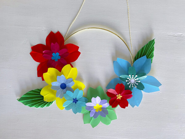 Atelier couronne florale en origami – Image 9