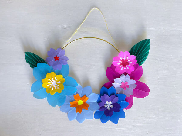 Atelier couronne florale en origami – Image 47