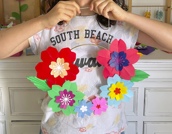 Atelier couronne florale en origami – Image 36