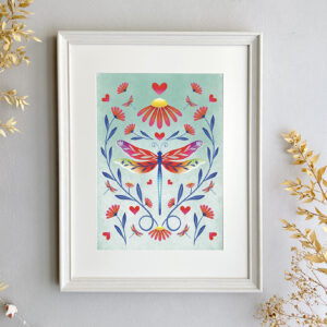 Affiche animal totem • La libellule