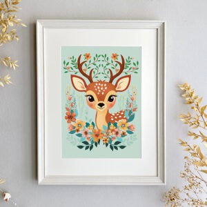 Affiche animal totem • Le cerf