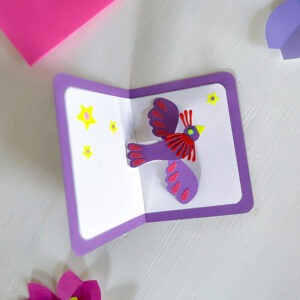Atelier carte pop-up oiseau